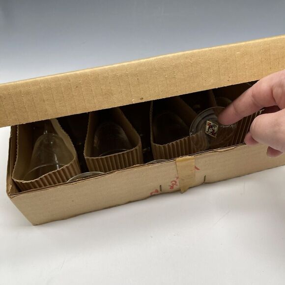 Vintage Radio Brand Japan Hand‎ Crafted Fine Glass Appetite Etched 4oz Glasses - Picture 7 of 8